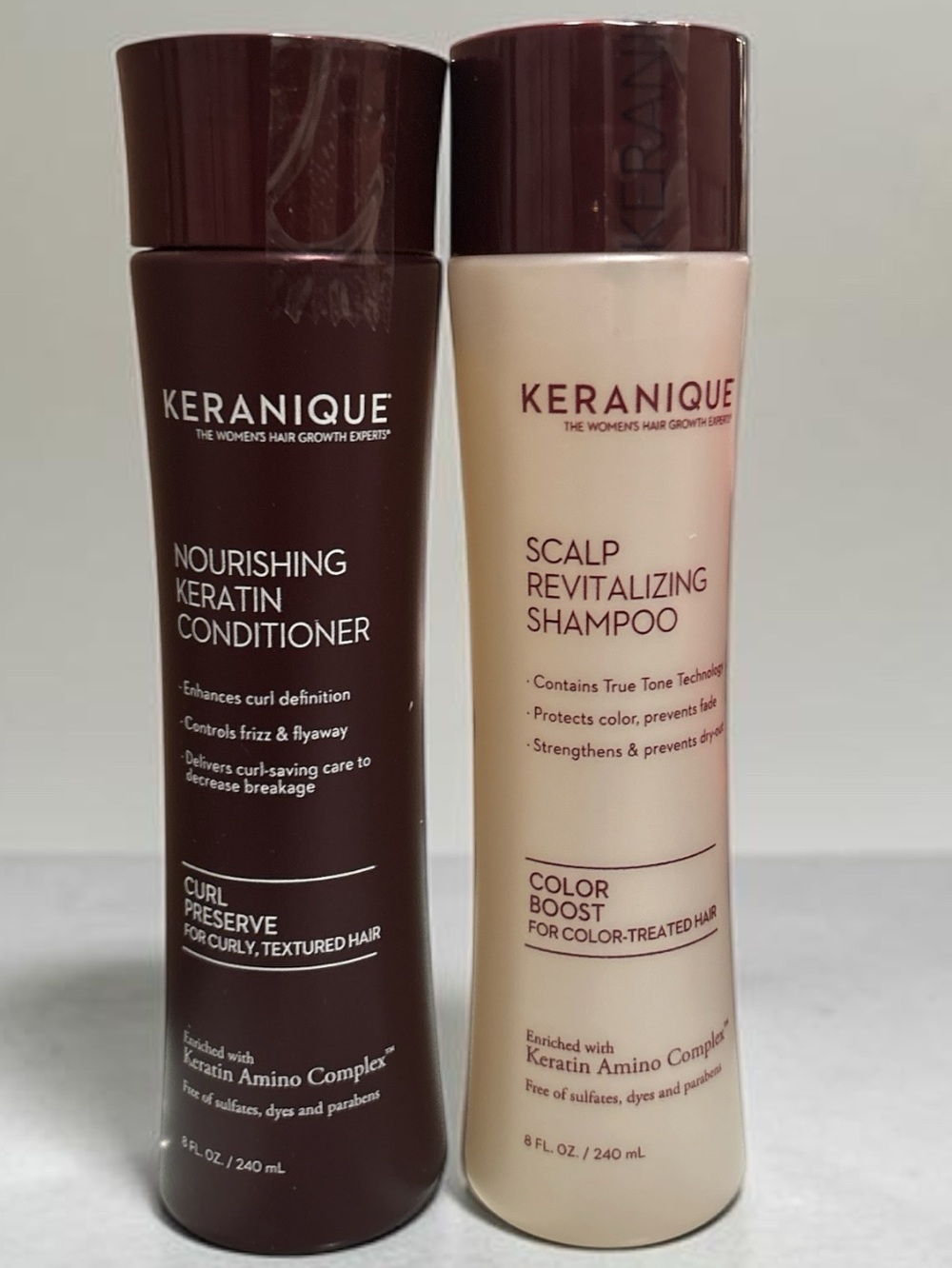 Scalp Revitalizing Shampoo & Nourishing Keratin Conditioner - Brown/Cream
